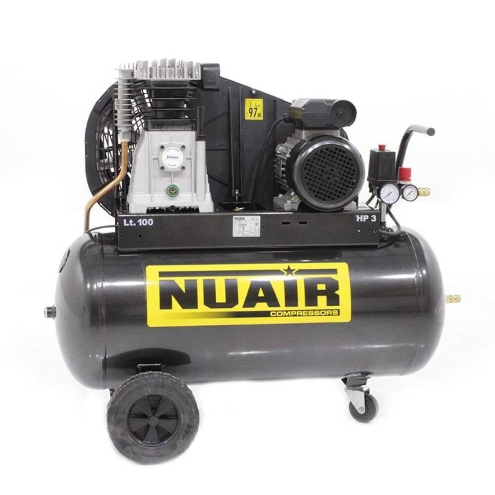 Nuair B3800B 100 CM3 hihnavetoinen kompressori 3 HP 100 l 230 V