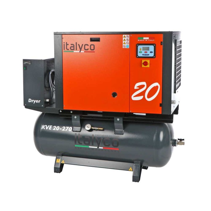 Italyco KVE 20/270 Premium ruuvikompressori, 20 HP, 270 l, 10 bar