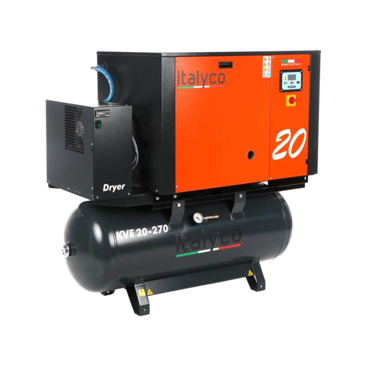 Italyco KVE 20/270 Premium ruuvikompressori, 20 HP, 270 l, 10 bar