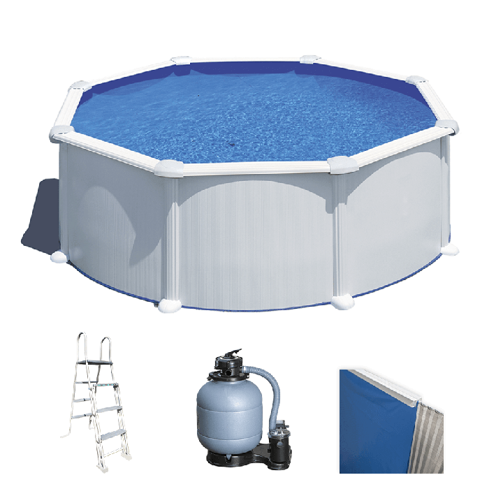 Atlantis Rotonda pyöreä teräsallas 350 cm 132 cm 11 250 l
