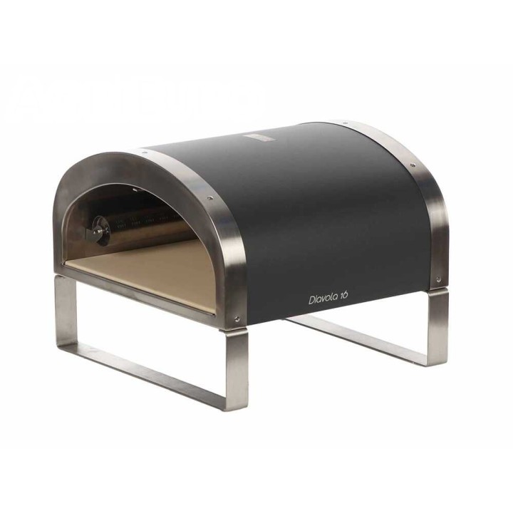 Spice Electronics Diavola 16 kaasukäyttöinen pizzauuni, refraktiivinen kivi, 40 × 40 cm
