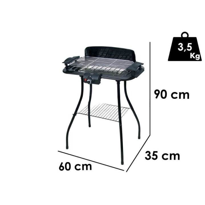 DCG BQS2497 sähkögrilli 2 000 W ruostumaton teräs