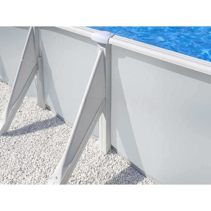 Gre Fidji Ovale soikea teräsallas, 610 × 375 × 120 cm, 20 890 l