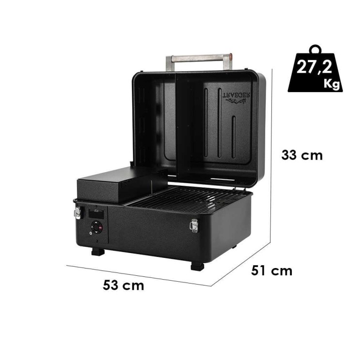 Traeger Ranger kannettava pellettigrilli, 1 187 cm², 75–230 °C