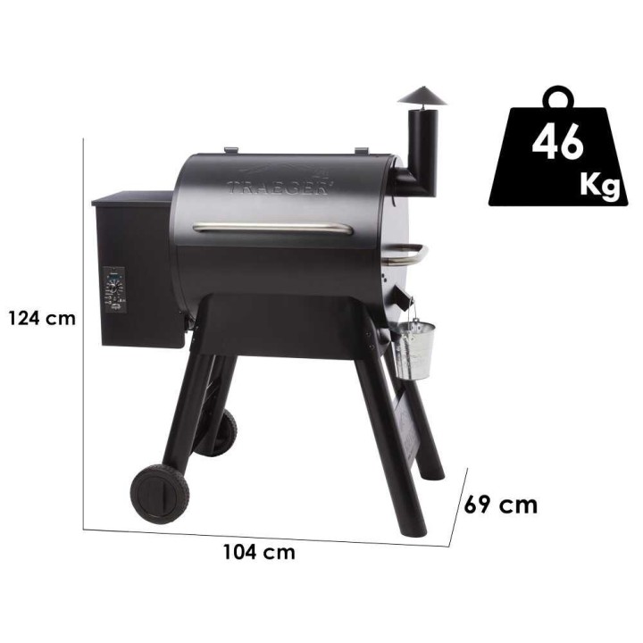 Traeger Pro 22 pellettigrilli, 3 690 cm², savustustoiminto