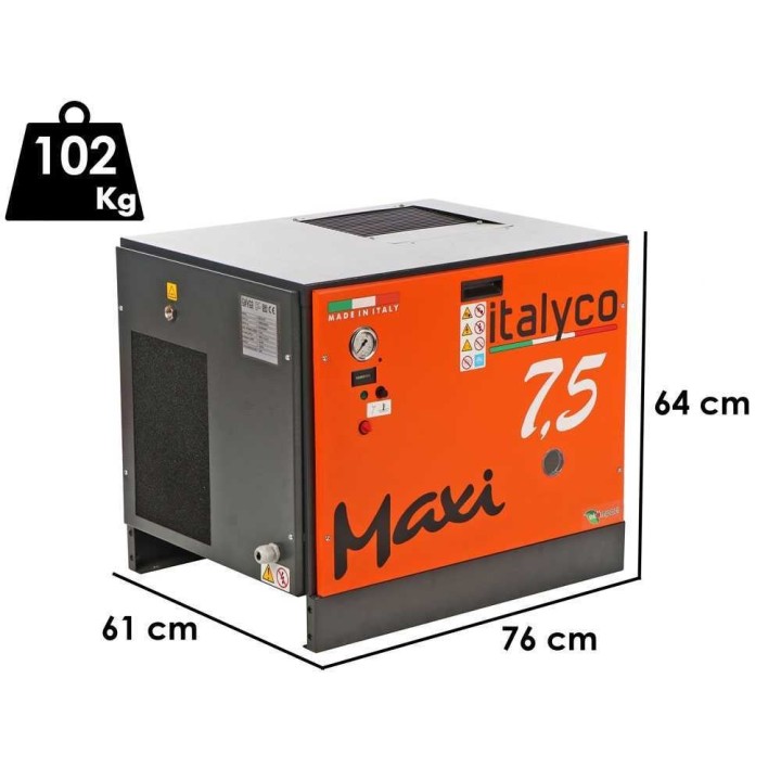 Italyco Maxi 8 ruuvikompressori, 7 HP, 400 V, 10 bar
