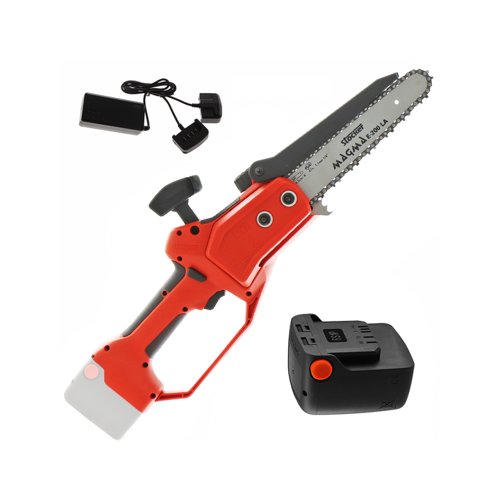 Stocker MAGMA E 200 LA akkukäyttöinen oksasaha 21 6 V 2 6 Ah 350 W