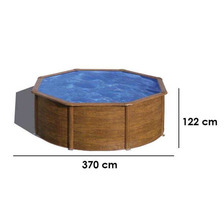 Gre Pacific Rotonda Ø350 cm teräsallas, 10 100 l, hiekkasuodatin