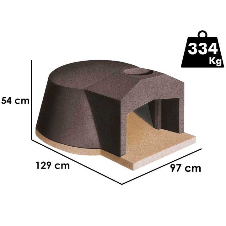 Linea VZ Napoli upotettava puulämmitteinen pizzauuni, 85 cm, 3 pizzaa