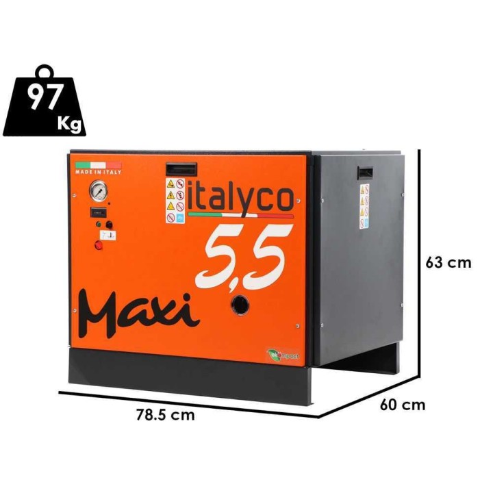 Italyco Maxi 6 ruuvikompressori, 5 HP, 400 V, 10 bar
