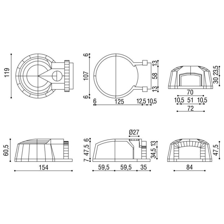Linea VZ Amalfi puulämmitteinen upotettava pizzauuni, 107 cm, 5 pizzaa