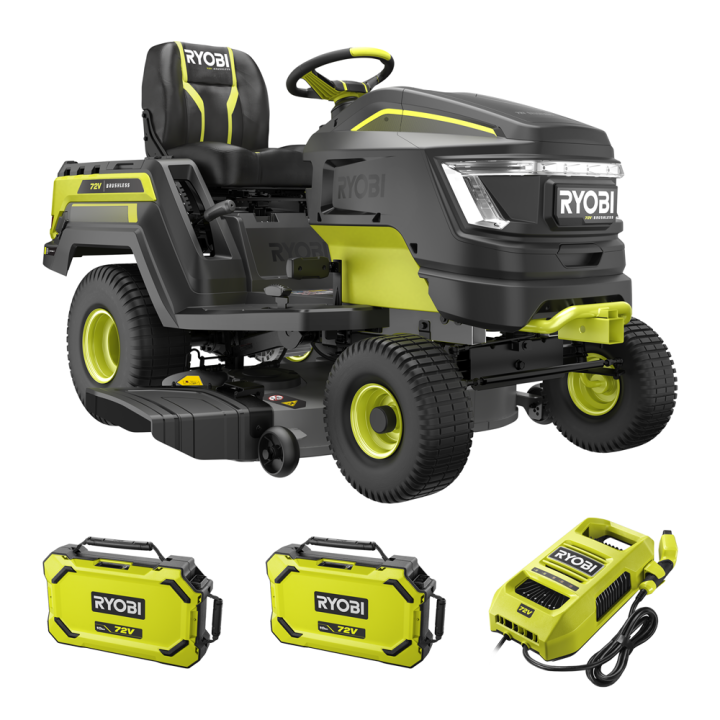 Ryobi RY72TMX107 210 akkukäyttöinen ajoleikkuri 107 cm 72 V 2 10 Ah
