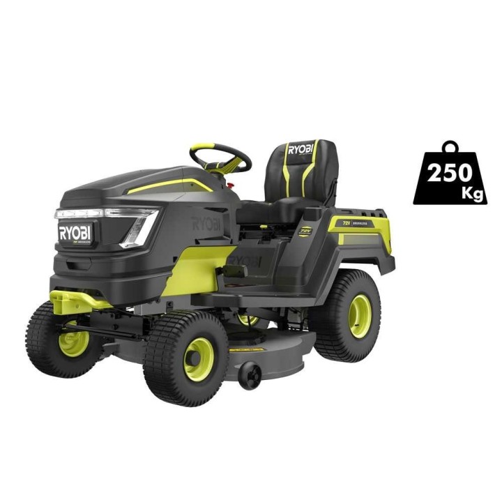 RYOBI RY72TMX107-210 akkukäyttöinen ajoleikkuri, 72 V, 2 × 10 Ah, 107 cm