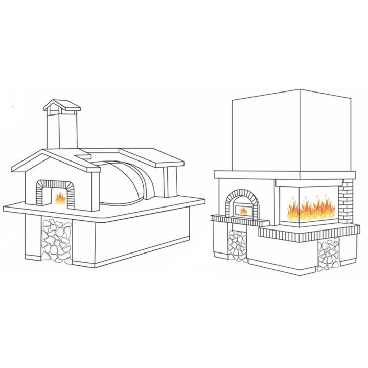 Vesuvio upotettava puulämmitteinen pizzauuni, 56 × 61 cm, 2 pizzaa