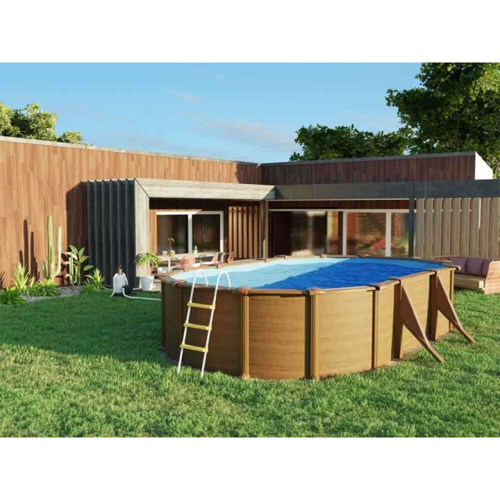 Gre Pacific Ovale soikea teräsallas 610 × 375 × 120 cm, 20 890 l