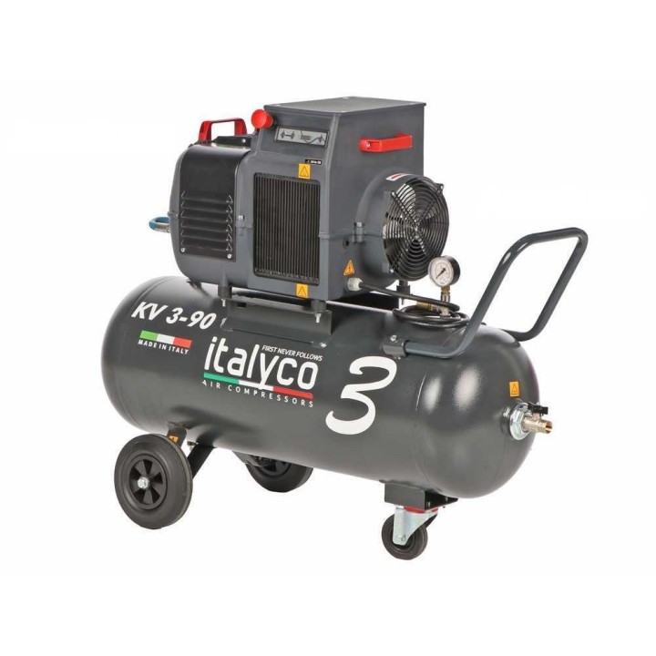 Italyco KV 3/90 T ruuvikompressori, 90 l, 10 bar, 400 V