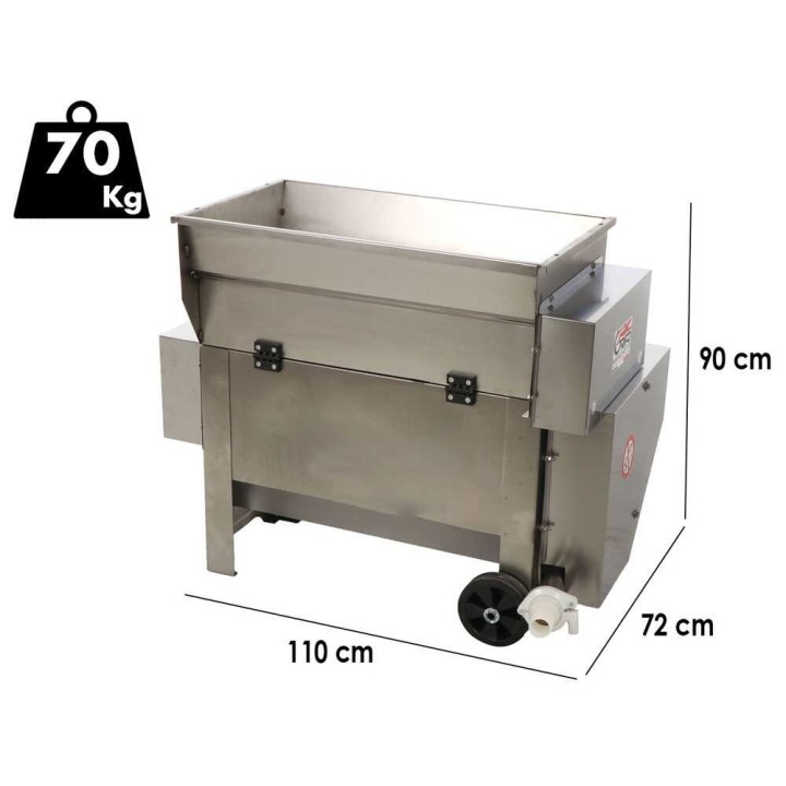 Grifo DVEP20IR sähköinen rypäleiden murskain ja varsienpoistaja, 2 HP, 230 V