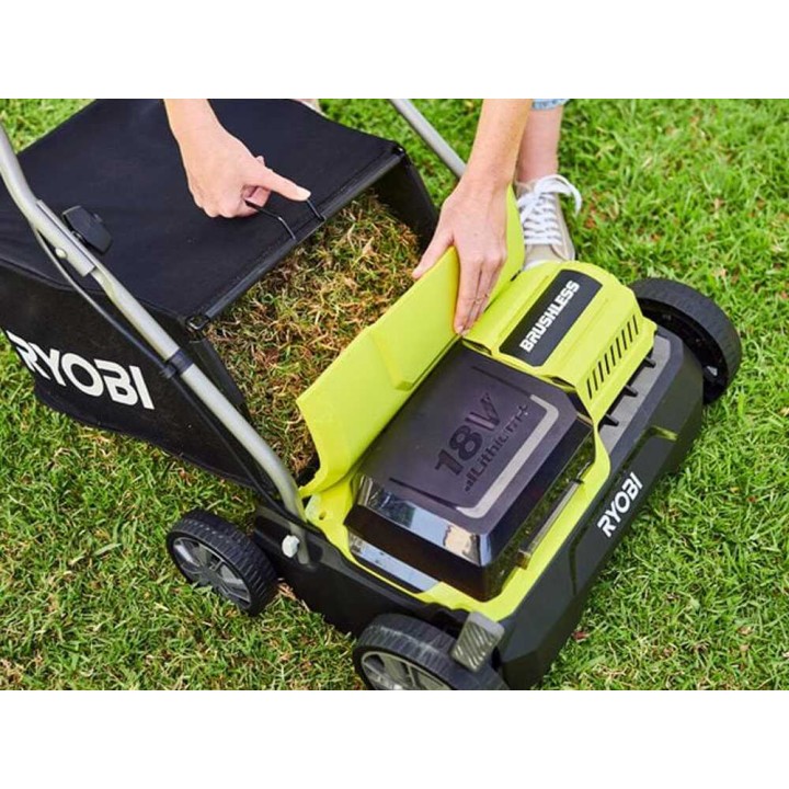 Ryobi RY18SFX35A-0 akkukäyttöinen nurmi-ilmaaja, 35 cm, ilman akkuja ja laturia