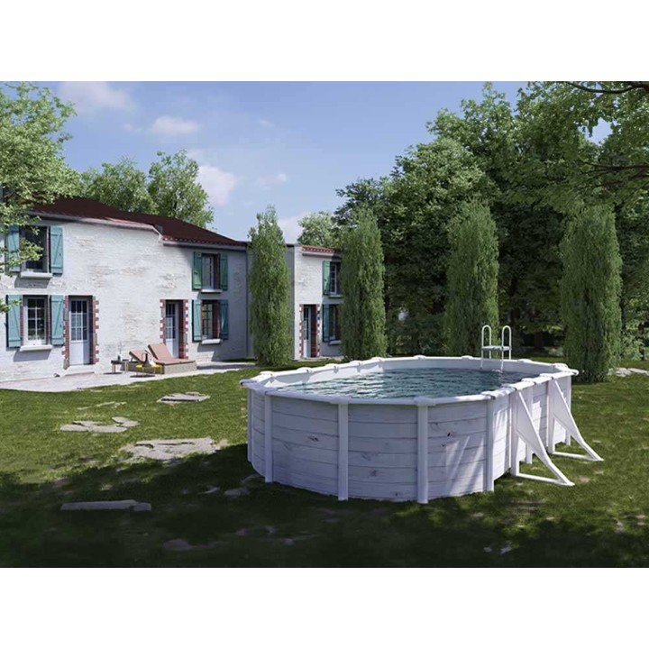 Gre Finlandia Ovale soikea teräsallas, 610 × 375 × 120 cm, 20 890 l