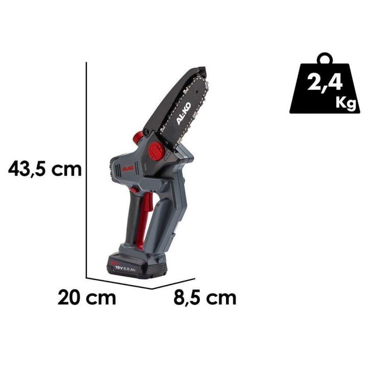 AL-KO CSM 1815 akkukäyttöinen oksasaha, 18 V / 2,5 Ah, 15 cm