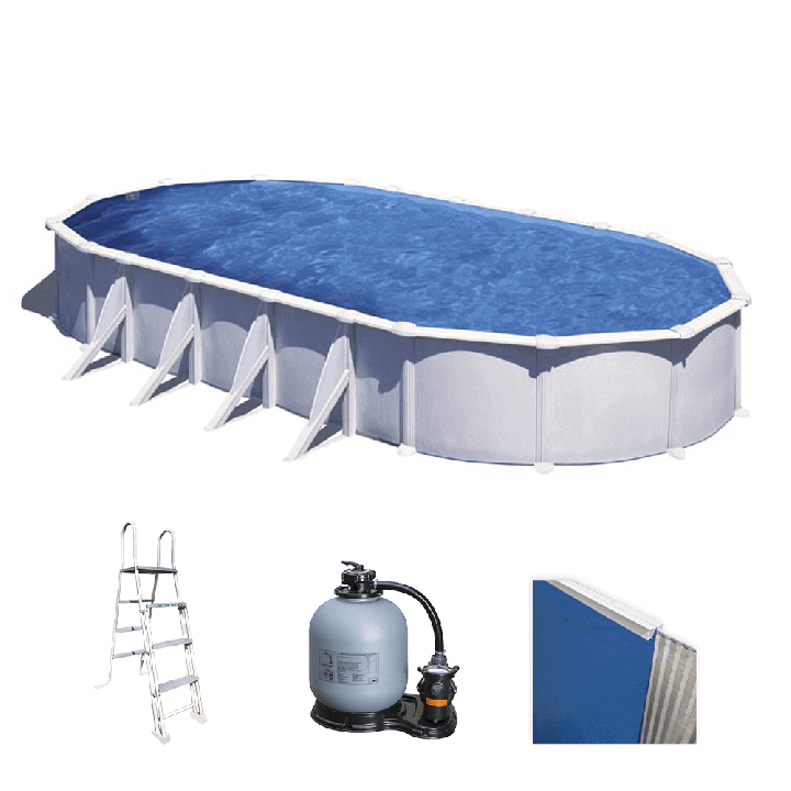 Gre Atlantis Ovale soikea teräsallas 915 470 132 cm 43 590 l