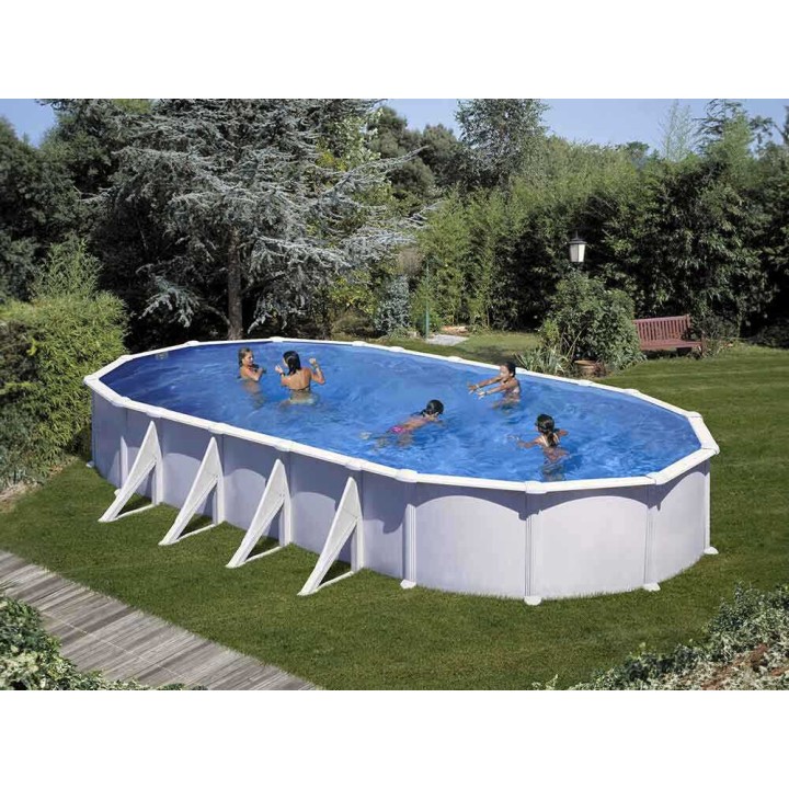Gre Atlantis Ovale soikea teräsallas 915 × 470 × 132 cm, 43 590 l