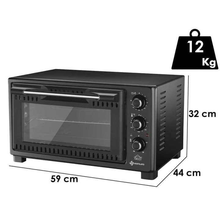 DCG MBT1045 sähköuuni, 45 l, 1 450 W, 230 V, kiertoilma ja grilli