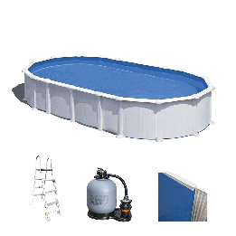 Gre Haiti Ovale soikea uima allas 800 470 132 cm hiekkasuodatin turvatikkaat