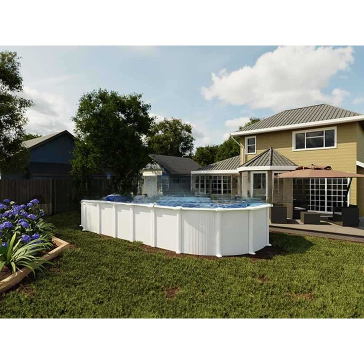 Gre Haiti Ovale soikea uima-allas 800 × 470 × 132 cm, hiekkasuodatin, turvatikkaat