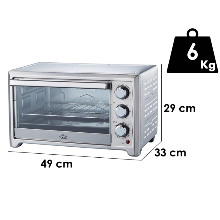DCG MBS25 sähköuuni, 25 l, puhallintoiminto, 1 500 W, 230 V
