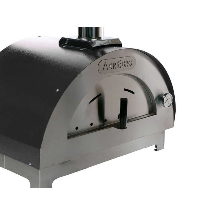 Quattro Stagioni Antracite puulämmitteinen pizzauuni, 60 × 40 cm, 1 pizza
