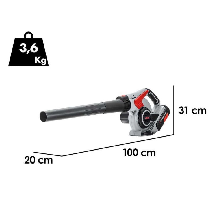 AL-KO LB 4060 akkulehtipuhallin, 36 V, 5 Ah, 250 km/h