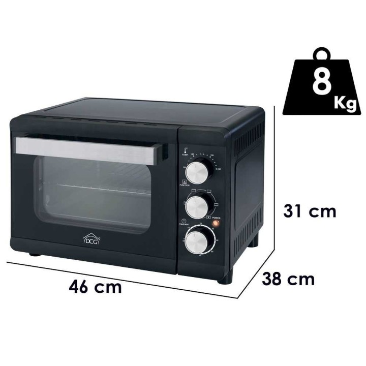DCG MBN24 tuuletettu sähköuuni, 24 l, 1 380 W, 230 V