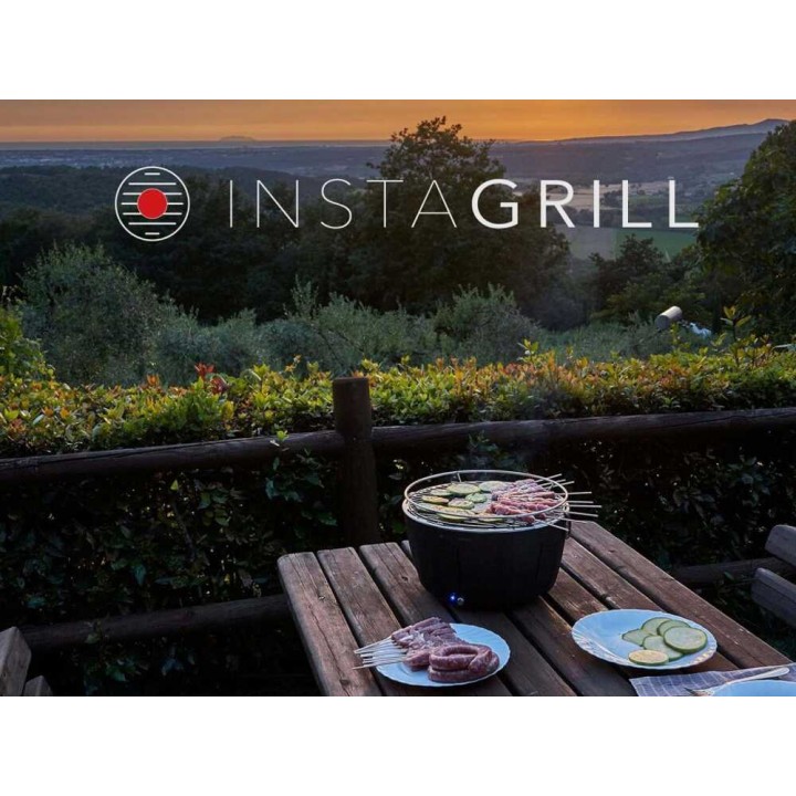 InstaGrill Classe pöytägrilli, hiili, ruostumaton teräs, Ø 34 cm