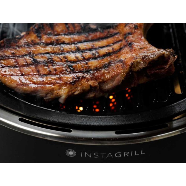 InstaGrill Classe pöytägrilli, hiili, ruostumaton teräs, Ø 34 cm