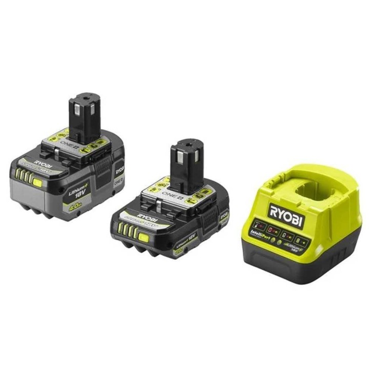 Ryobi RC18120-242X akku- ja laturisarja, 18V, 2,0 Ah ja 4,0 Ah