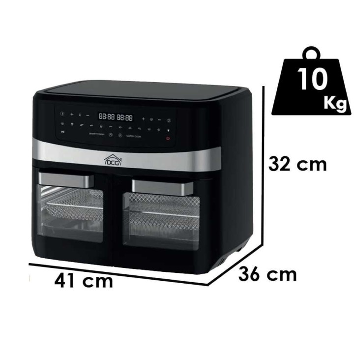 DCG FR3612D digitaalinen kuumailmakeitin, 12 l, 2 400 W, kaksiosainen