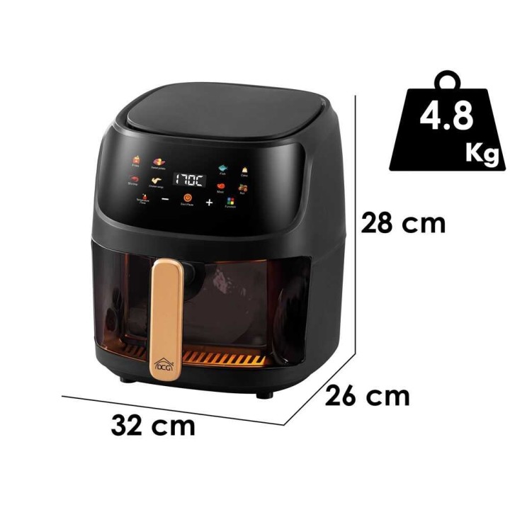 DCG FR3608BD kuumailmakeitin, 8 l, 1 350 W, kosketusnäyttö