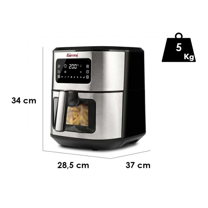 Girmi FG88 digitaalinen kuumailmakeitin, 6,5 l, 1 700 W, 80–200 °C