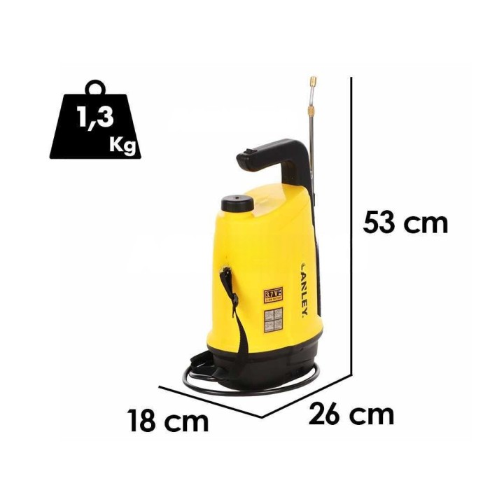 Stanley SXSPBS05E akkukäyttöinen sumutin, 5 l, 3,7 V, 2,6 Ah