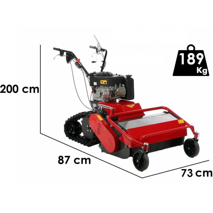 Meccanica Benassi TR 600 Hydro telaketjuvasaramurskain, Briggs & Stratton 3105E, 10,5 HP