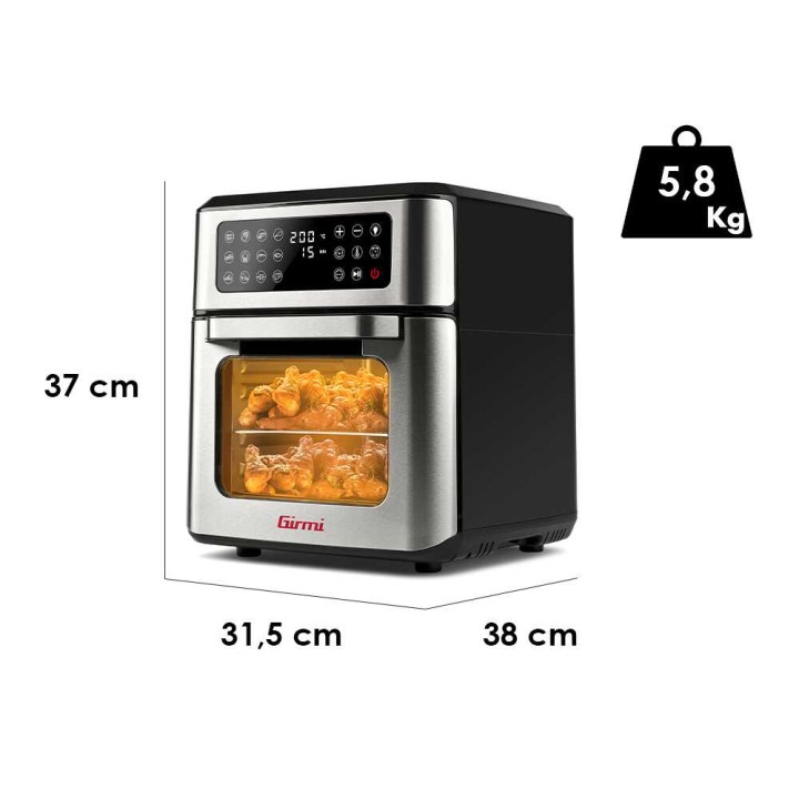 Girmi FG97 GenioPiù sähköuuni ja ilmafriteerauskeitin, 12 l, 1 800 W
