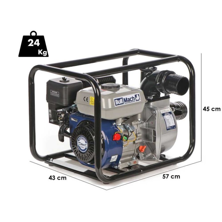BullMach LYMPHIA 80 bensiinikäyttöinen vesipumppu, 7 HP, 80 mm