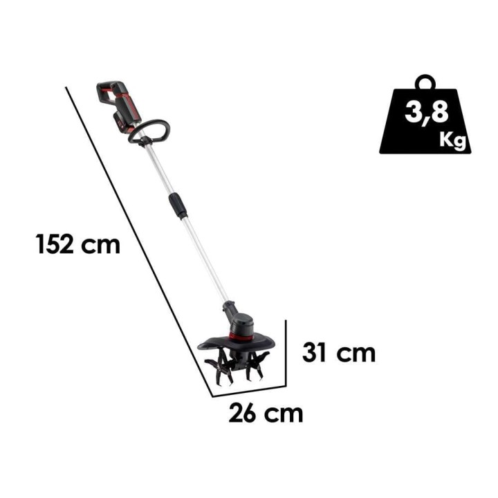 AL-KO TL 1820 akkukäyttöinen puutarhajyrsin, 18 V, 2,5 Ah, 20 cm