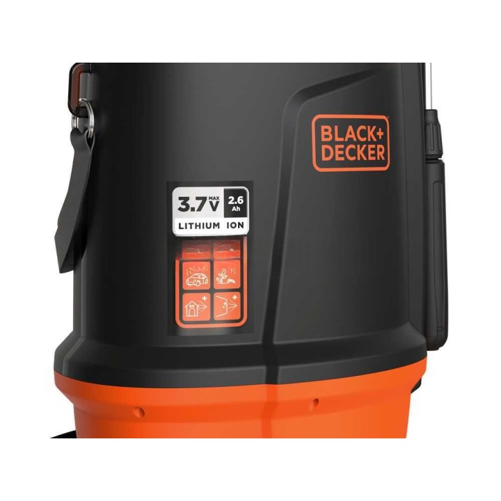 Black & Decker BXSPBS05E akkukäyttöinen reppusumutin, 5 l, 3,7 V, 2,6 Ah