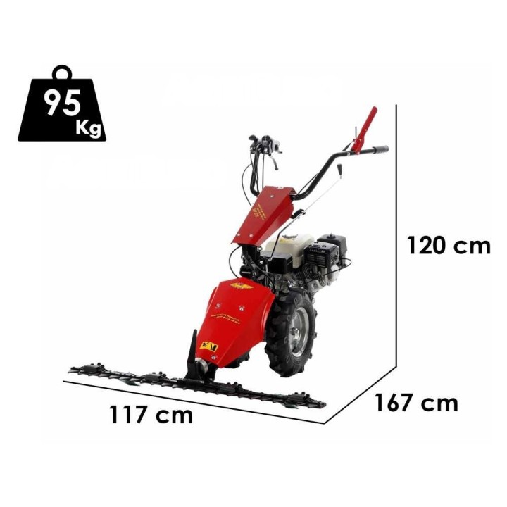 Meccanica Benassi MF226 motofalciatrice, Honda GP 200, 117 cm, 2+2 vaihdetta