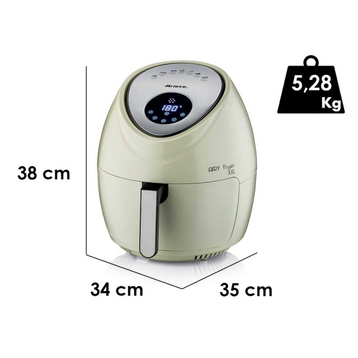 Ariete 4618 02 Airy Fryer XXL kuumailmakeitin 7 l 1 800 W beige