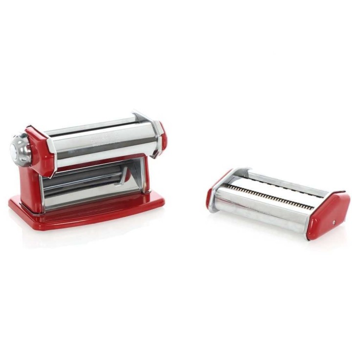 Imperia iPasta T.2/6,5 mm punainen manuaalinen pastakone, ruostumaton teräs