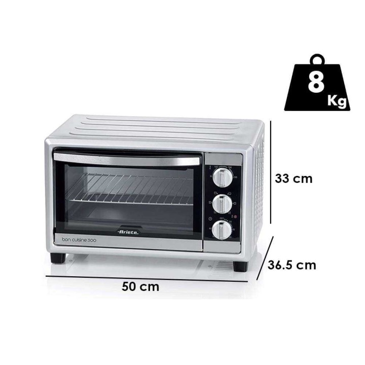 Ariete Bon Cuisine 300 sähköuuni, 30 l, 1 500 W, 230 V, staattinen ja kiertoilma