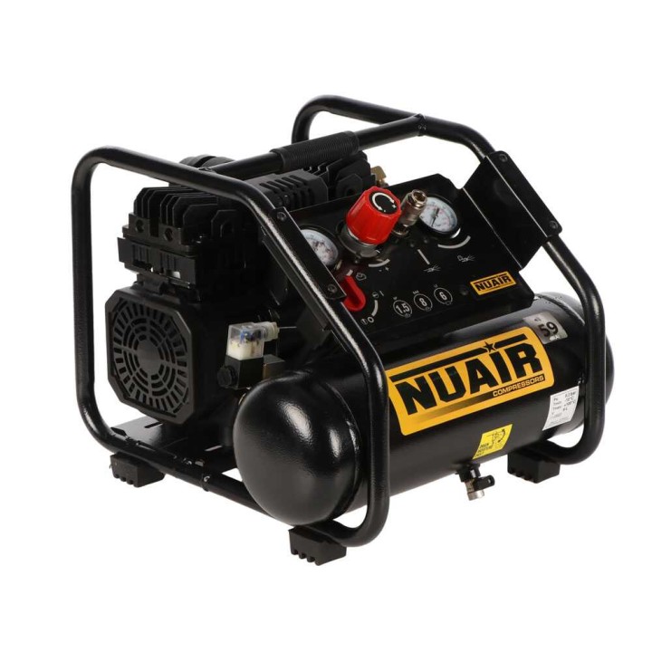 Nuair Siltek TB 6 öljytön hiljainen kompressori, 1,5 HP, 6 l, 230 V